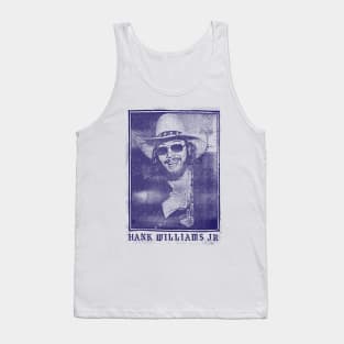 Hank Williams Jr // Vintage Aesthetic Faded Style Fan Design Tank Top